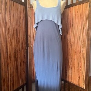 Free People Beach two tone maxi dress, blue, XS